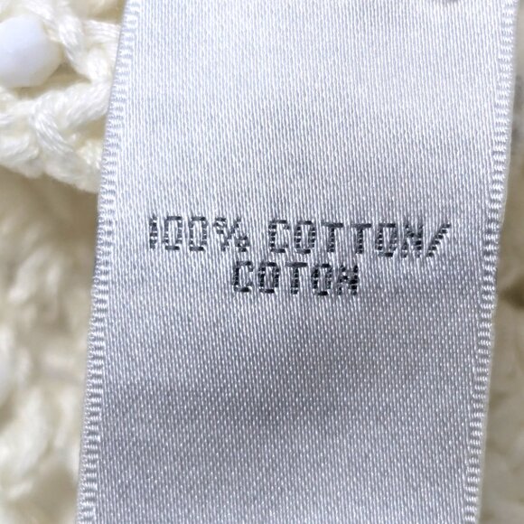 Crochet Cardigan Sweater Shrug Beaded Ivory Party Size XS Cropped Cynthia Steffe - Picture 15 of 16